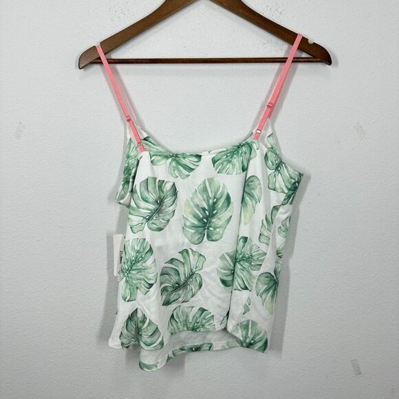 PJ Salvage Pointelle Soft Cozy Palm Spaghetti Strap Pajama Top NWT Loungewear - Picture 8 of 8